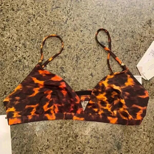 Stella McCartney multi brown bikini top Sz L